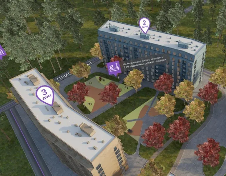 Интерактивный 3D-модуль загородного ЖК на three.js