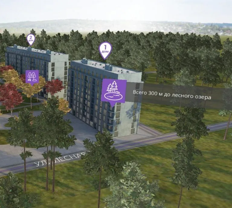 Интерактивный 3D-модуль загородного ЖК на three.js