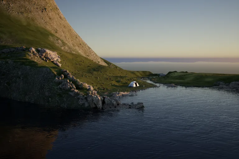 Camping VR: горное озеро в виртуальном шоуруме Decathlon