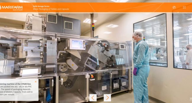 Віртуальний тур для фармацевтичного виробництва Marifarm