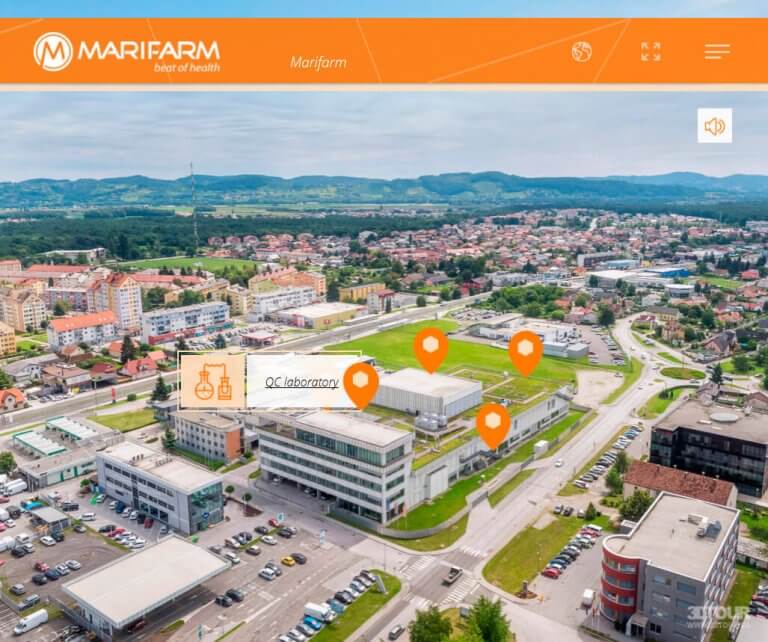 Віртуальний тур для фармацевтичного виробництва Marifarm